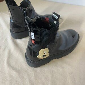 Zara Mickey Mouse Disney Girls Boots Black Size 13